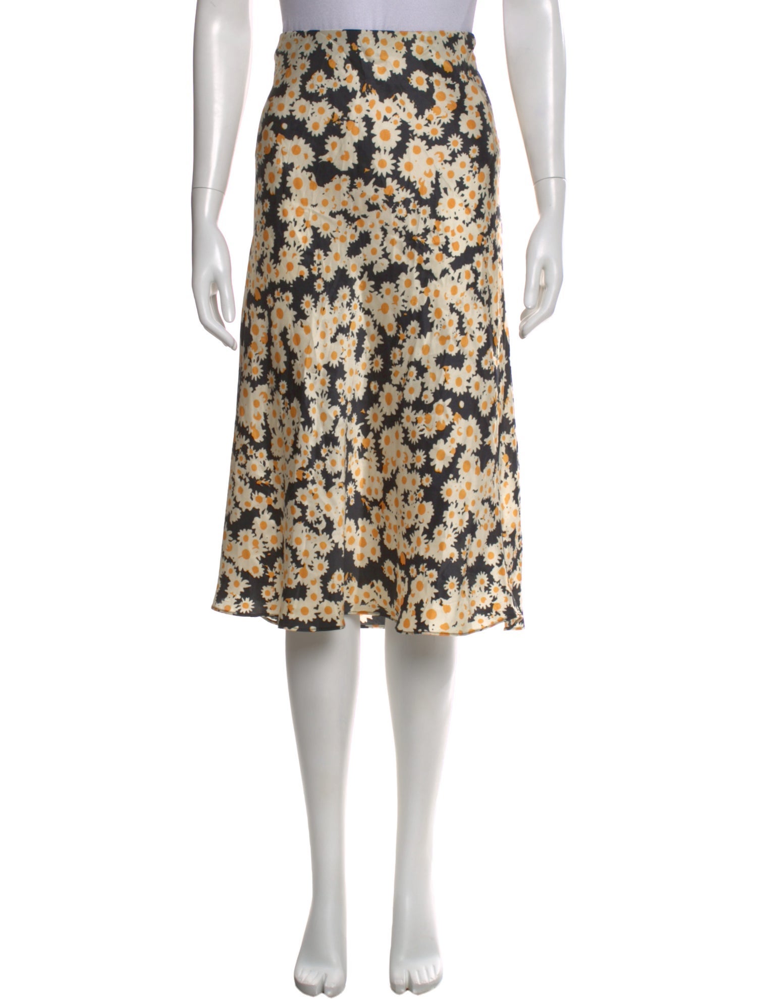 Réalisation Par Silk Knee-Length Skirt