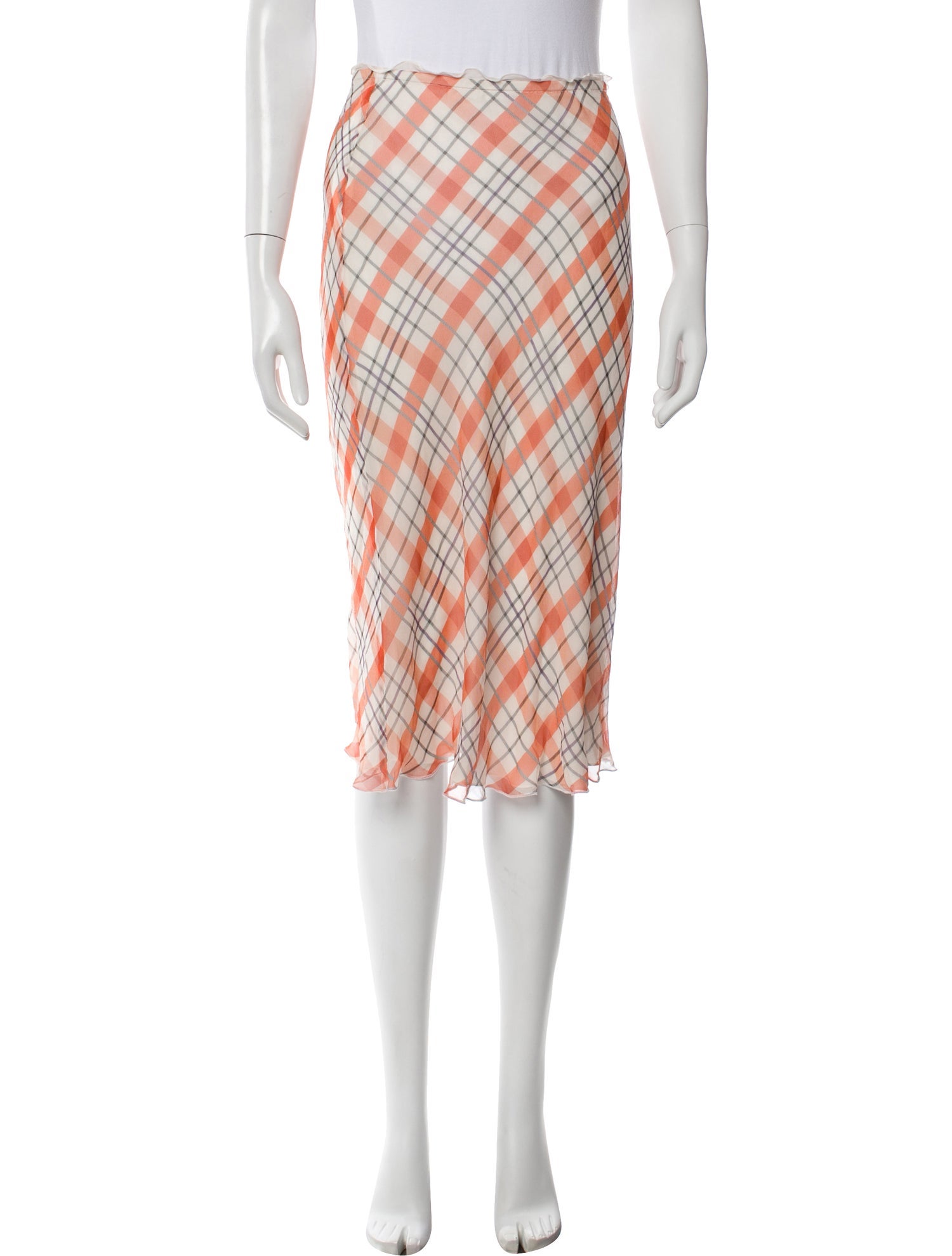 Réalisation Par Silk Knee-Length Skirt