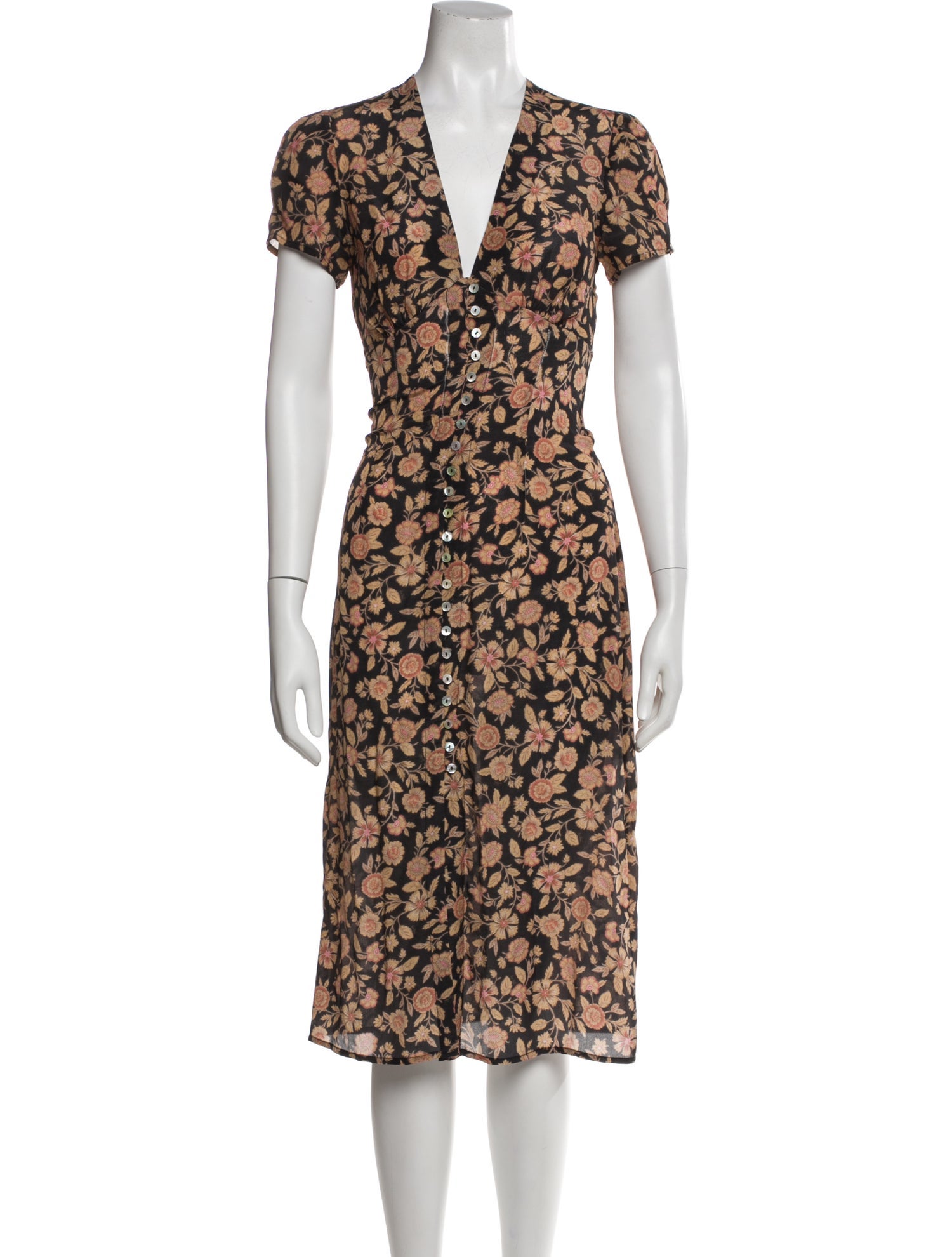 Réalisation Par Silk Midi Length Dress