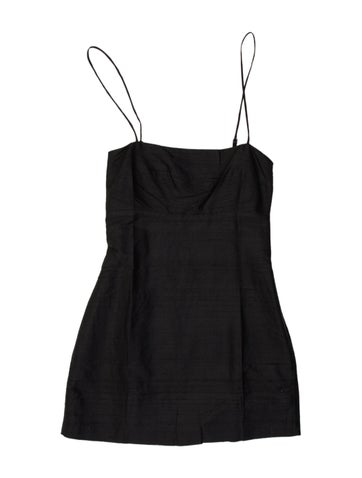 Pre-owned Réalisation Par Silk Mini Dress In Black