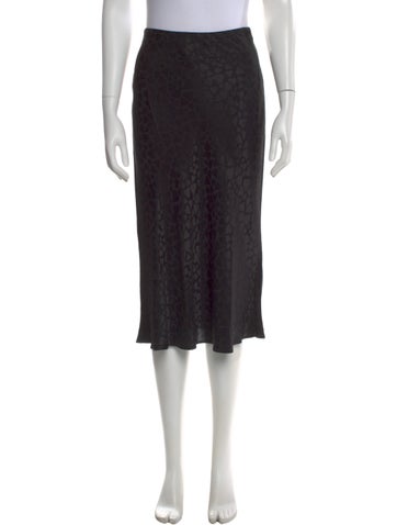 Pre-owned Réalisation Par Silk Midi Length Skirt In Black