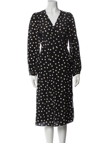 Pre-owned Réalisation Par Silk Midi Length Dress In Black