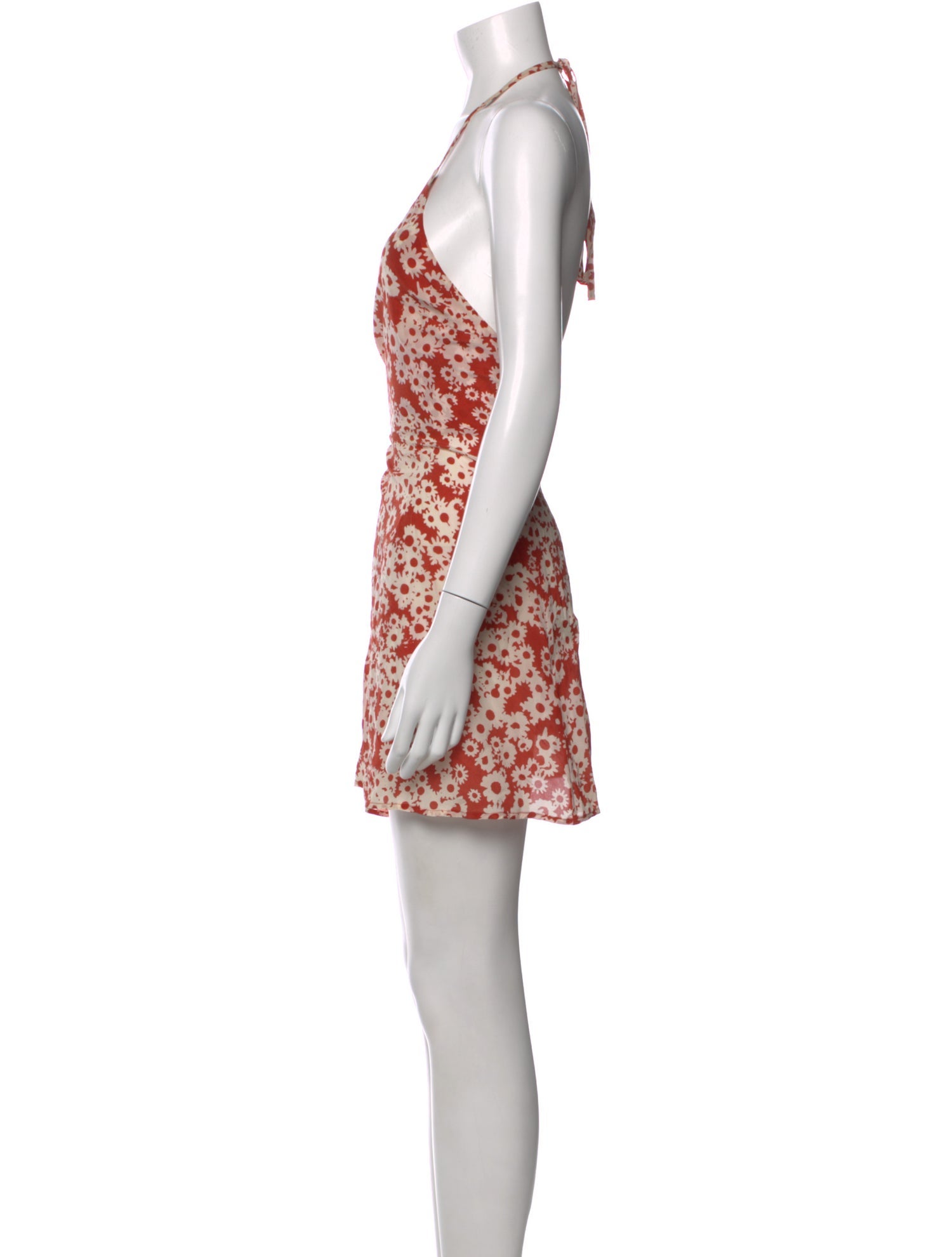 realisation par orange dress $140 in bi0. Realisation par Devon 70s orange floral dress S