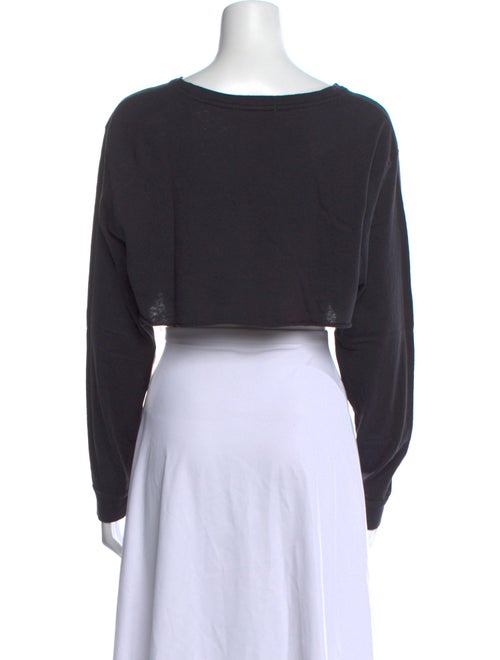 RE/DONE x The ATTICO Graphic Print Bateau Neckline Crop Top