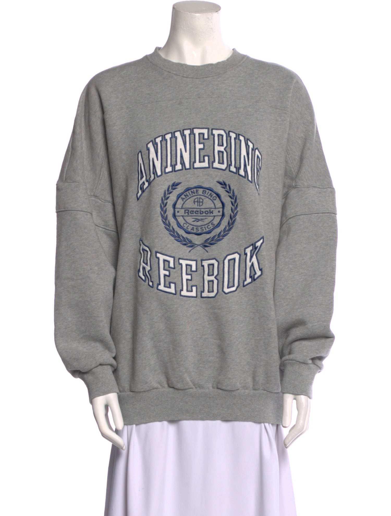 Reebok x Anine Bing Graphic Print Crew Neck Sweatshirt