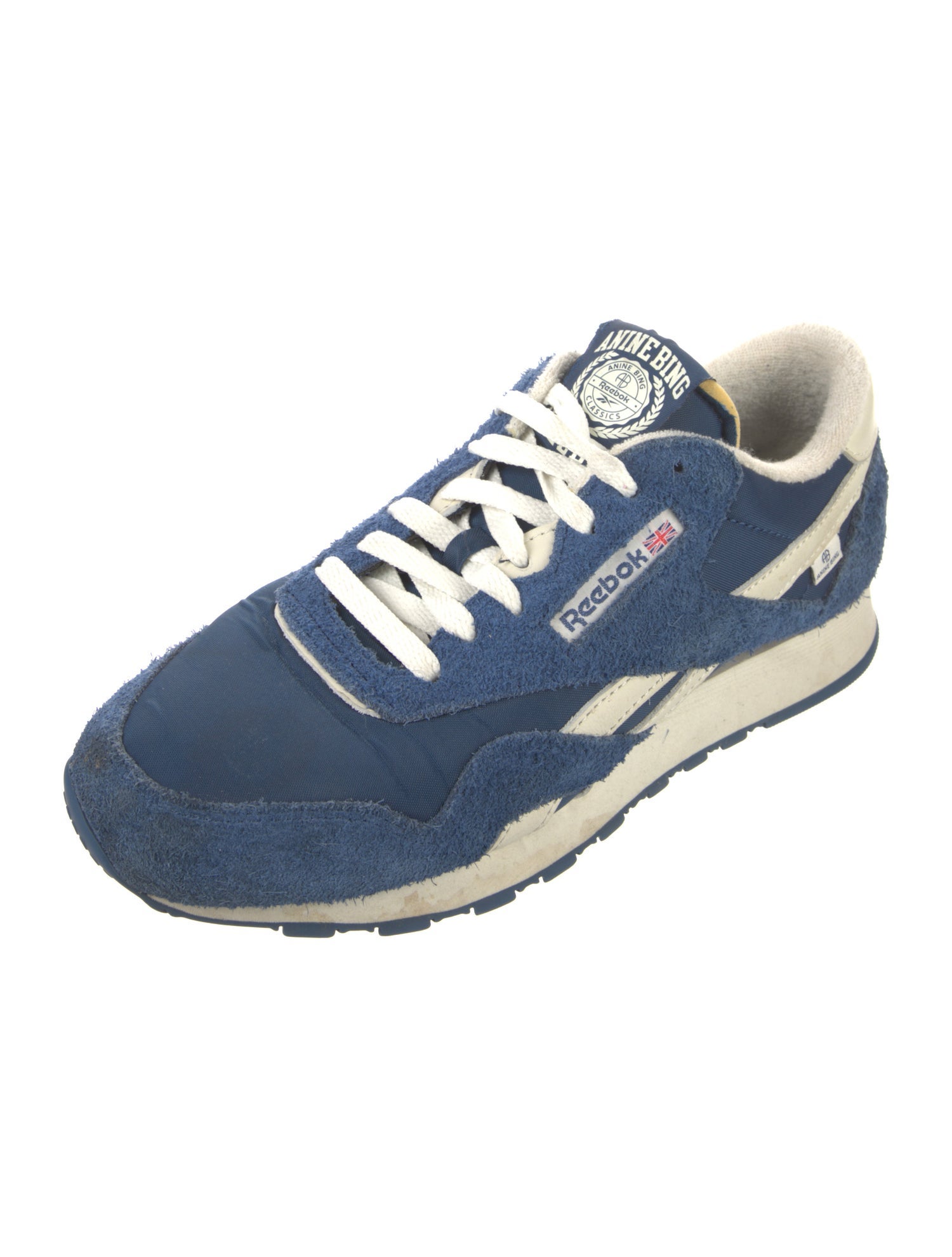 Reebok x Anine Bing Suede Leather Trim Embellishment Athletic Sneakers