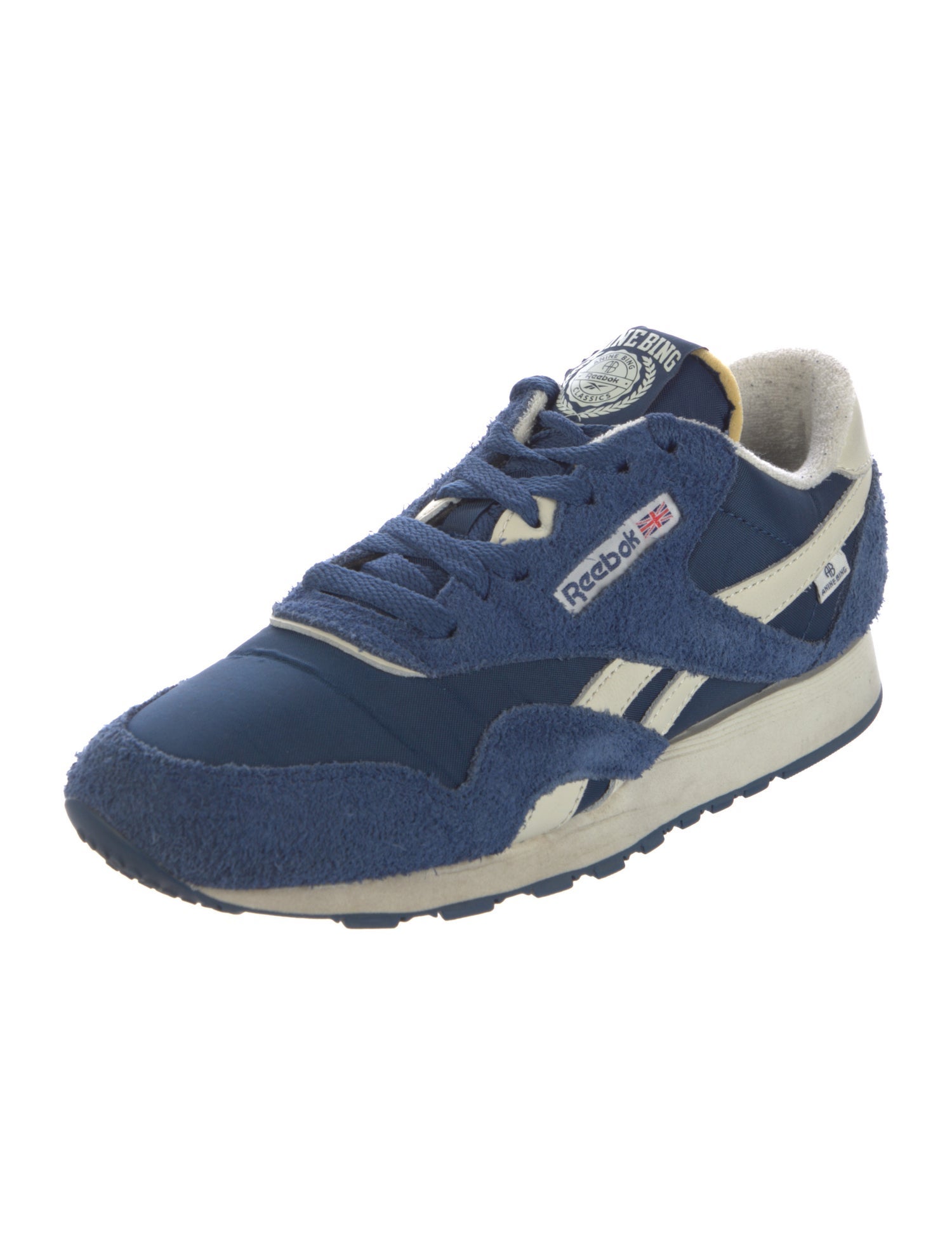 Reebok x Anine Bing Suede Leather Trim Embellishment Sneakers