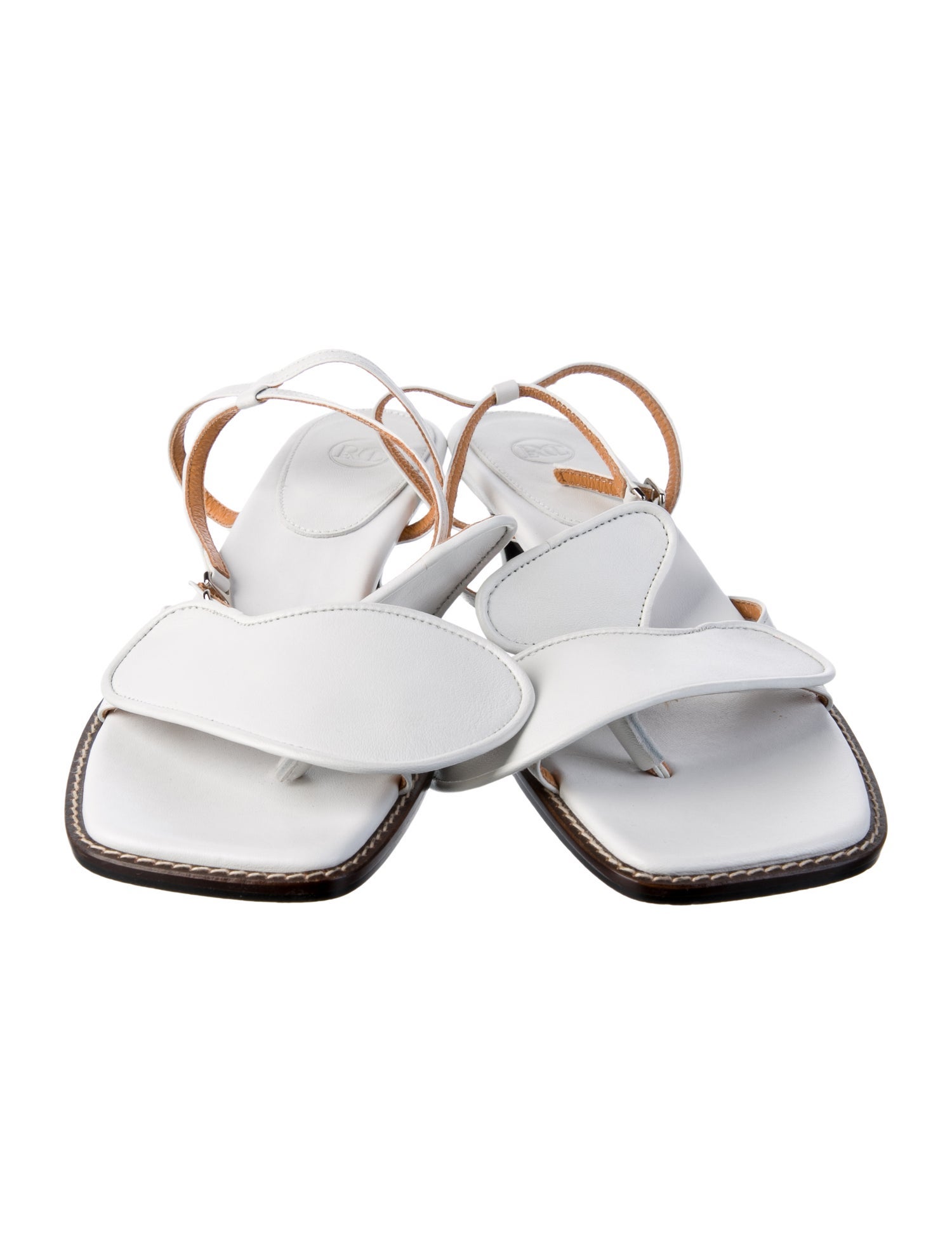 Recto Leather Slingback Sandals
