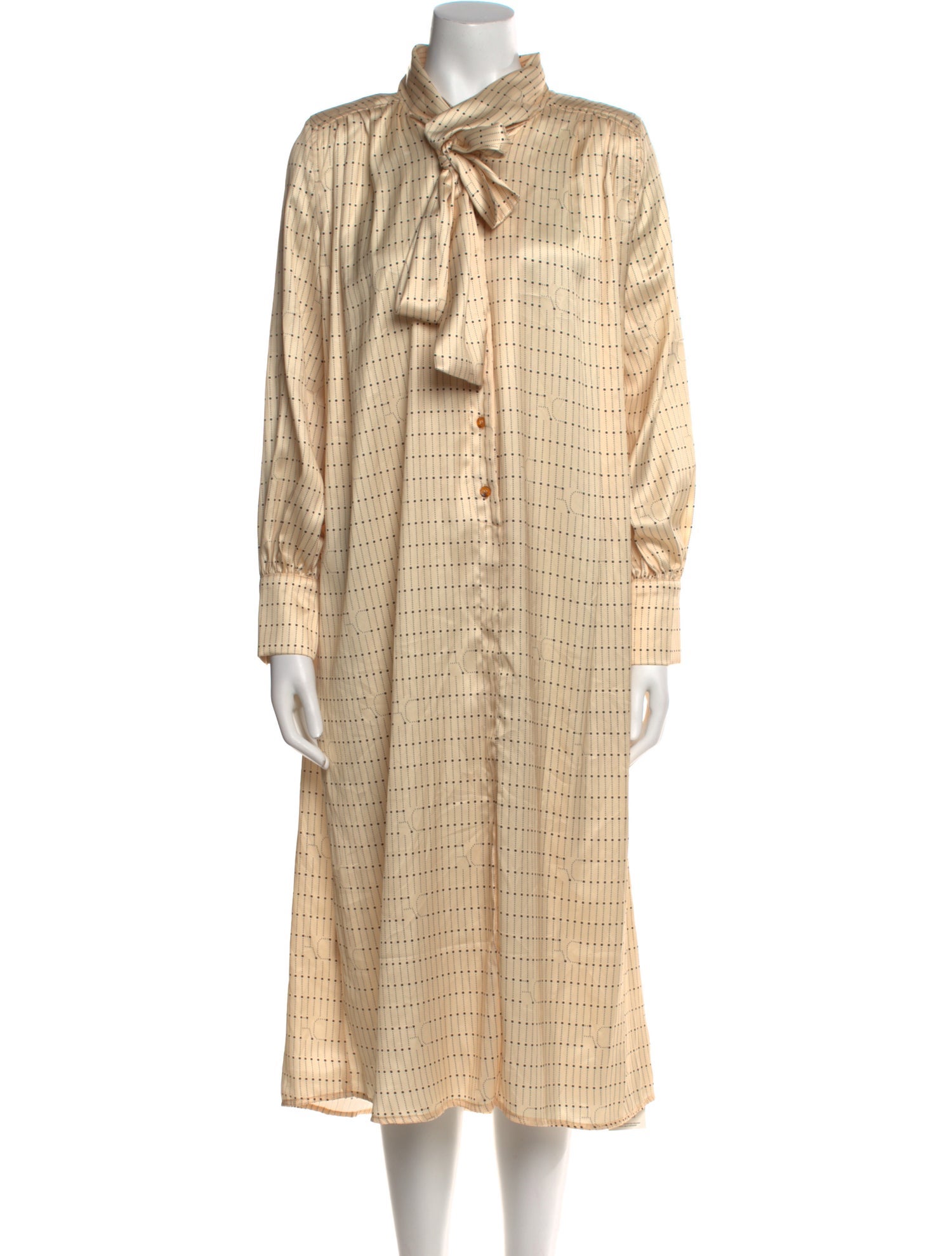 Recto Polka Dot Print Midi Length Dress