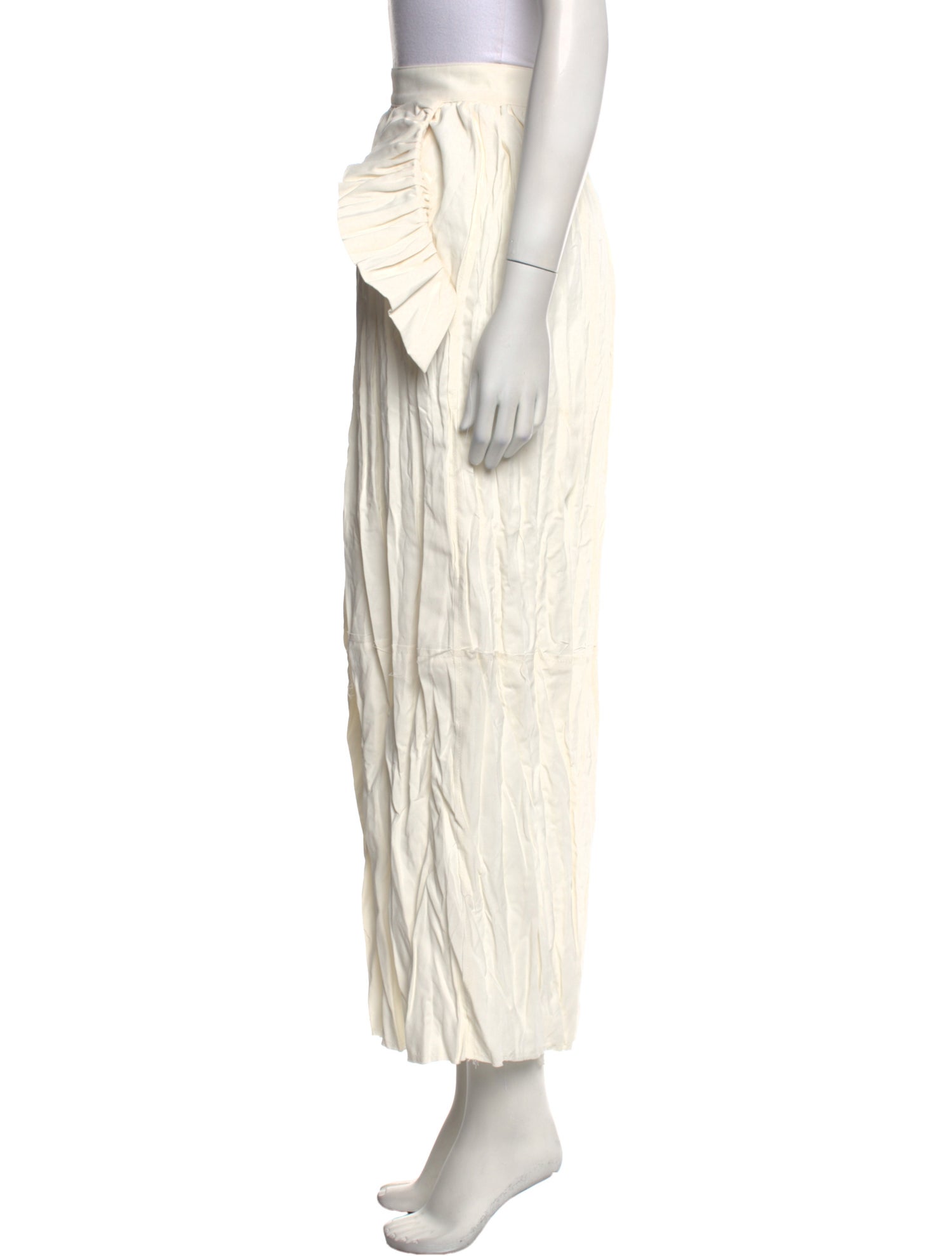 Recto Pleated Accents Midi Length Skirt