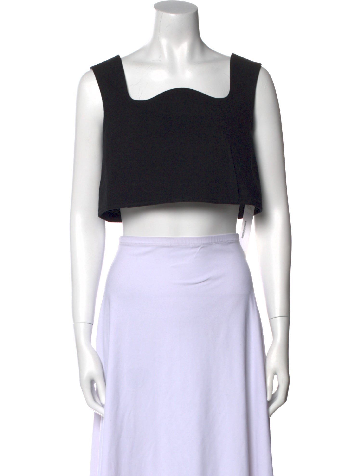 Recto Linen Square Neckline Crop Top