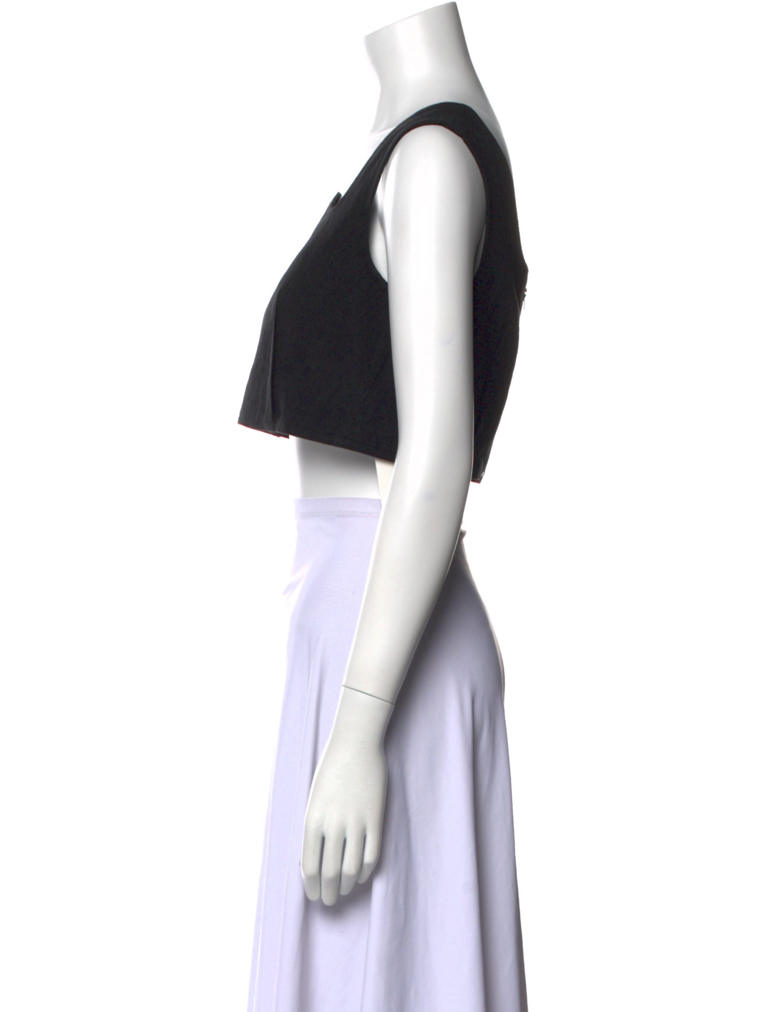 Recto Linen Square Neckline Crop Top