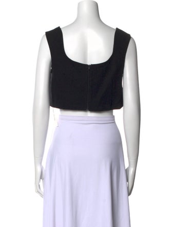 Recto Linen Square Neckline Crop Top