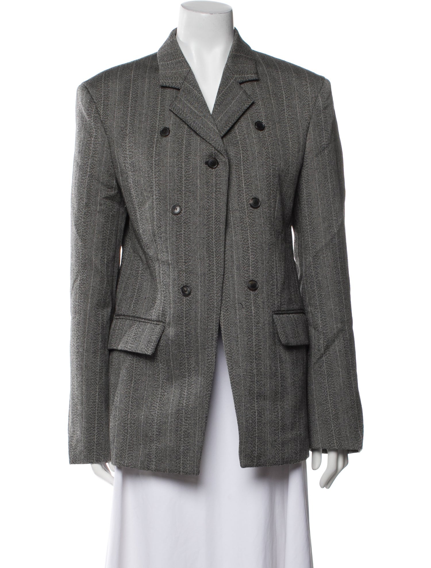 Recto Wool Striped Blazer