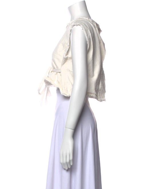 Recto Crew Neck Sleeveless Crop Top