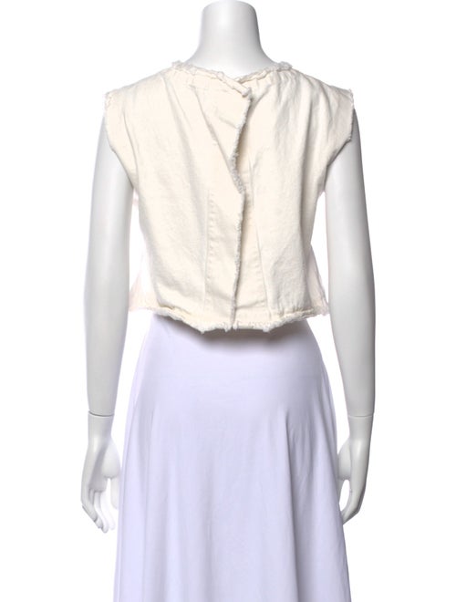 Recto Crew Neck Sleeveless Crop Top