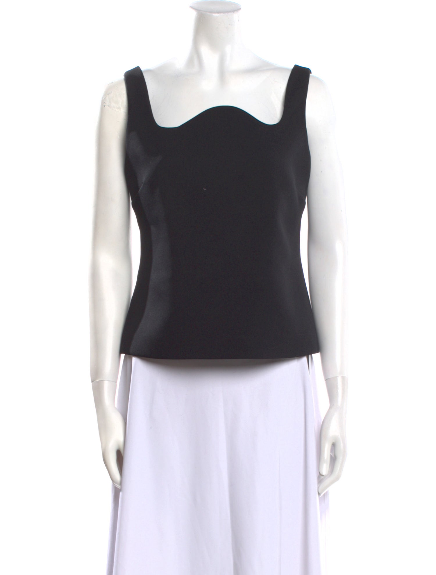 Recto Square Neckline Sleeveless Top