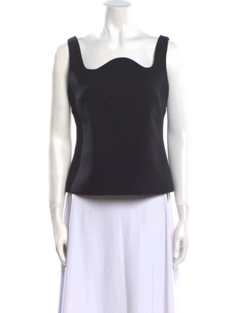 Recto Square Neckline Sleeveless Top