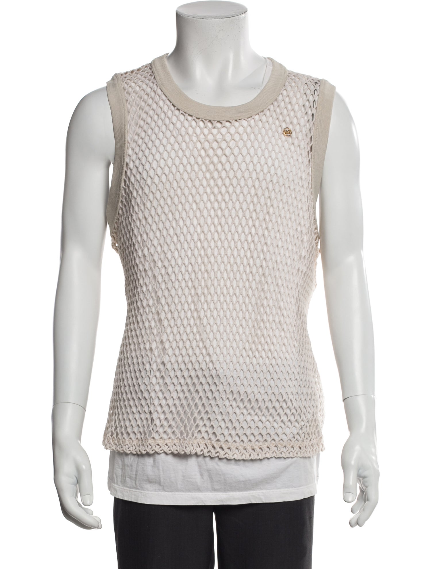 Recto Lace Pattern Sleeveless Shirt