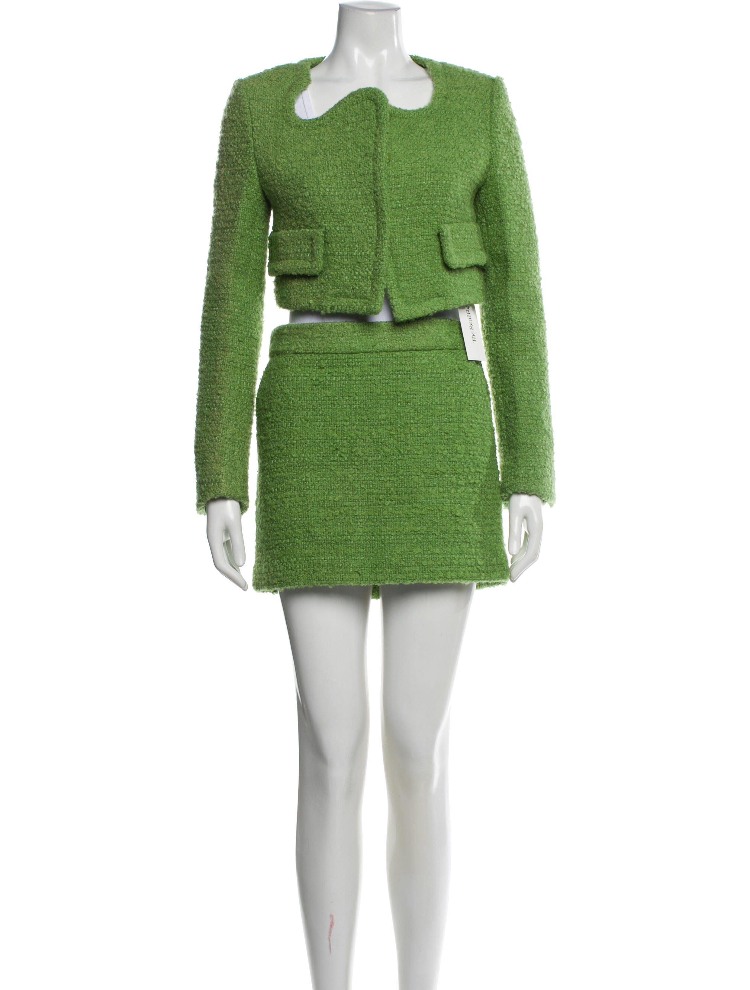 Recto Tweed Pattern Skirt Suit
