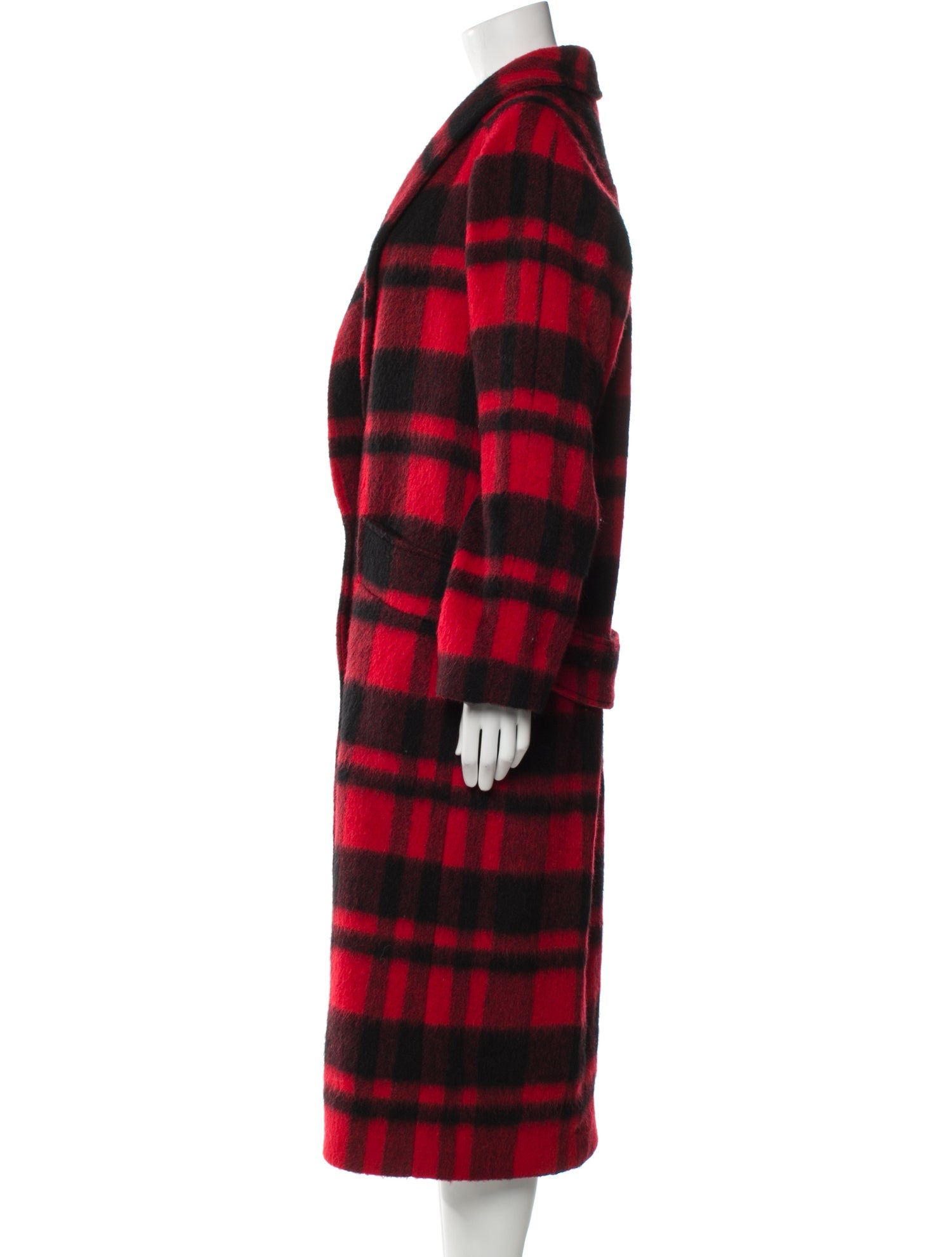 Redemption Wool Plaid Print Peacoat
