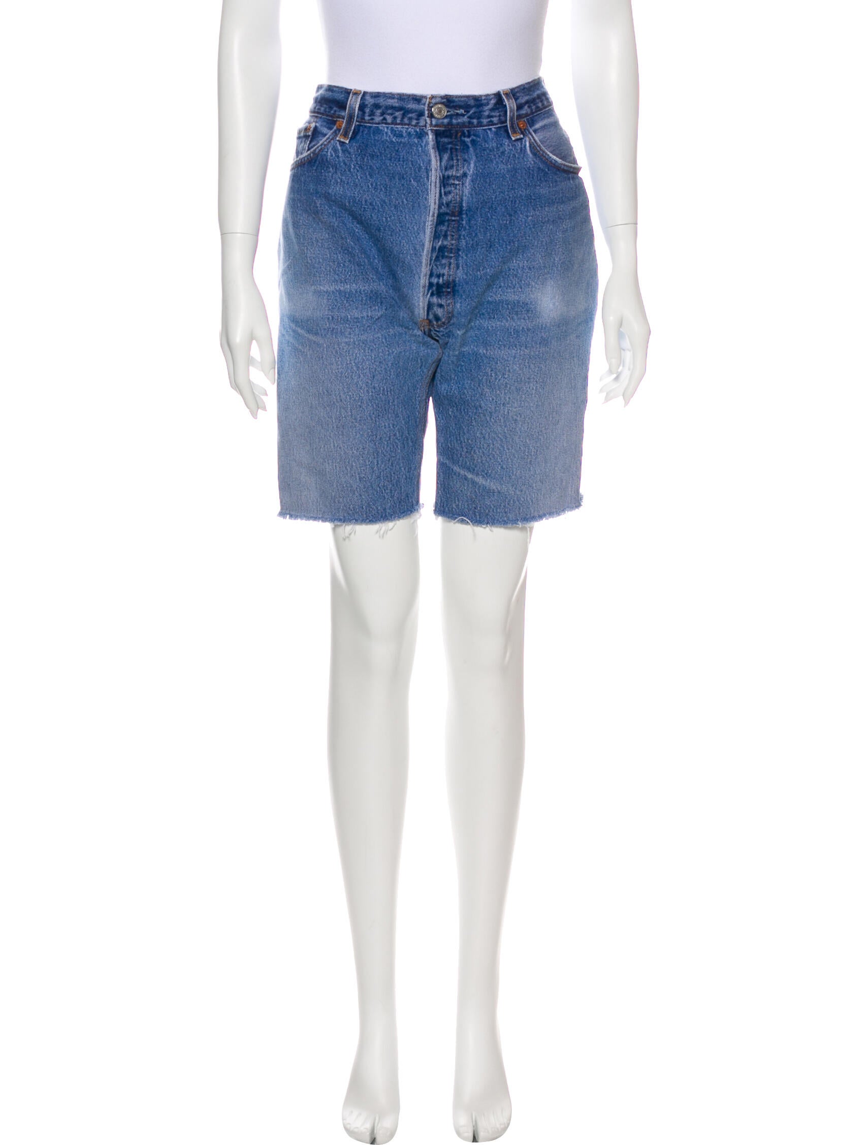 high rise knee length shorts