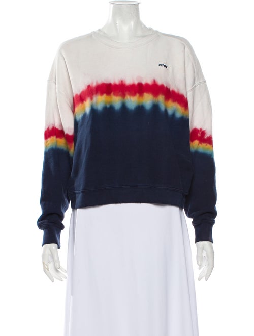 Re/done Tie-Dye Print Crew Neck Sweatshirt Blue