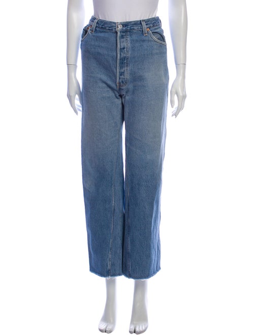 Re/done High-Rise Wide Leg Jeans Blue