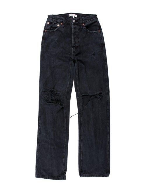 Re/done High-Rise Wide Leg Jeans Black