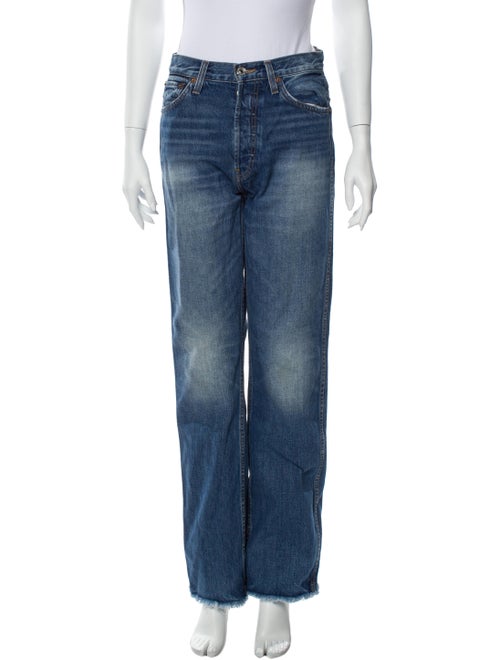 Re/done High-Rise Wide Leg Jeans Blue