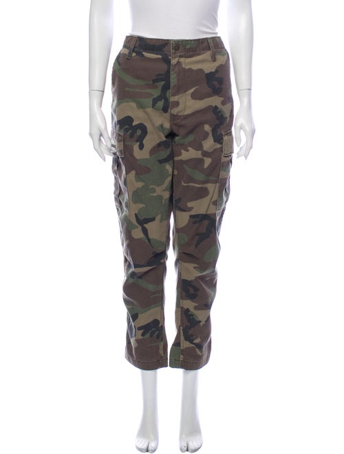 Re/done Printed Straight Leg Pants Green