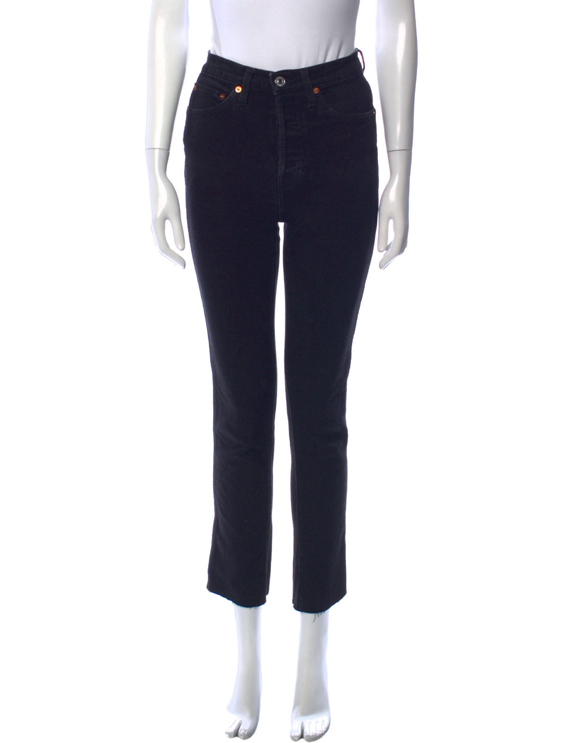 RE/DONE High-Rise Straight Leg Jeans