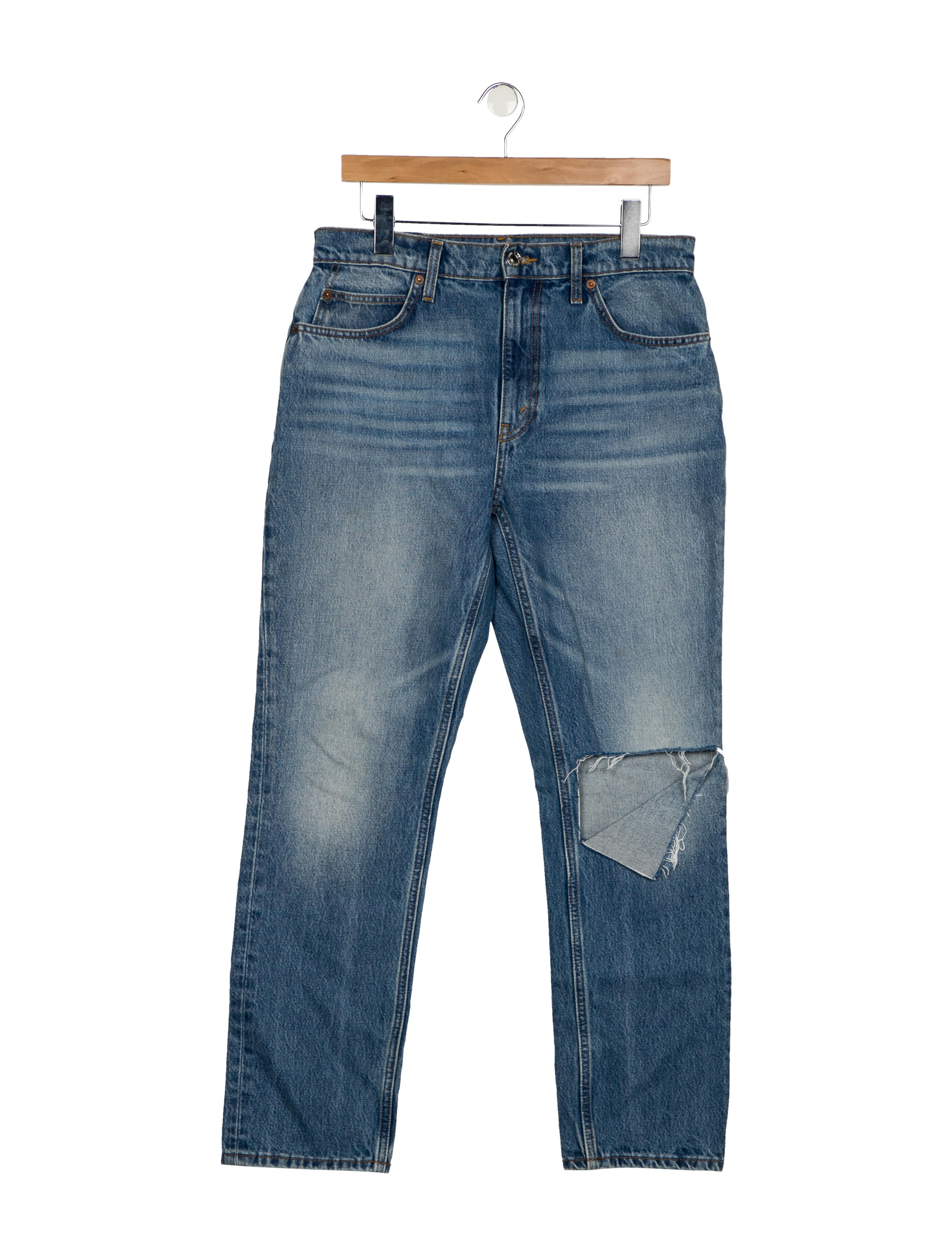RE/DONE High-Rise Straight Leg Jeans