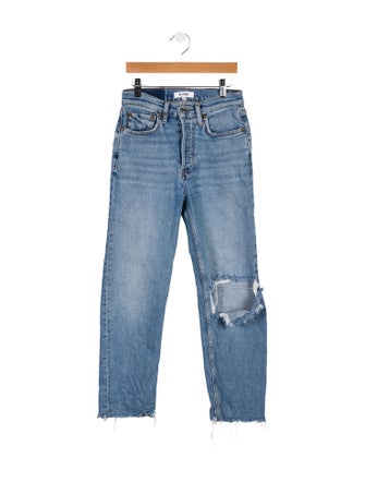RE/DONE High-Rise Straight Leg Jeans