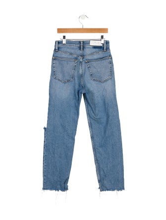 RE/DONE High-Rise Straight Leg Jeans
