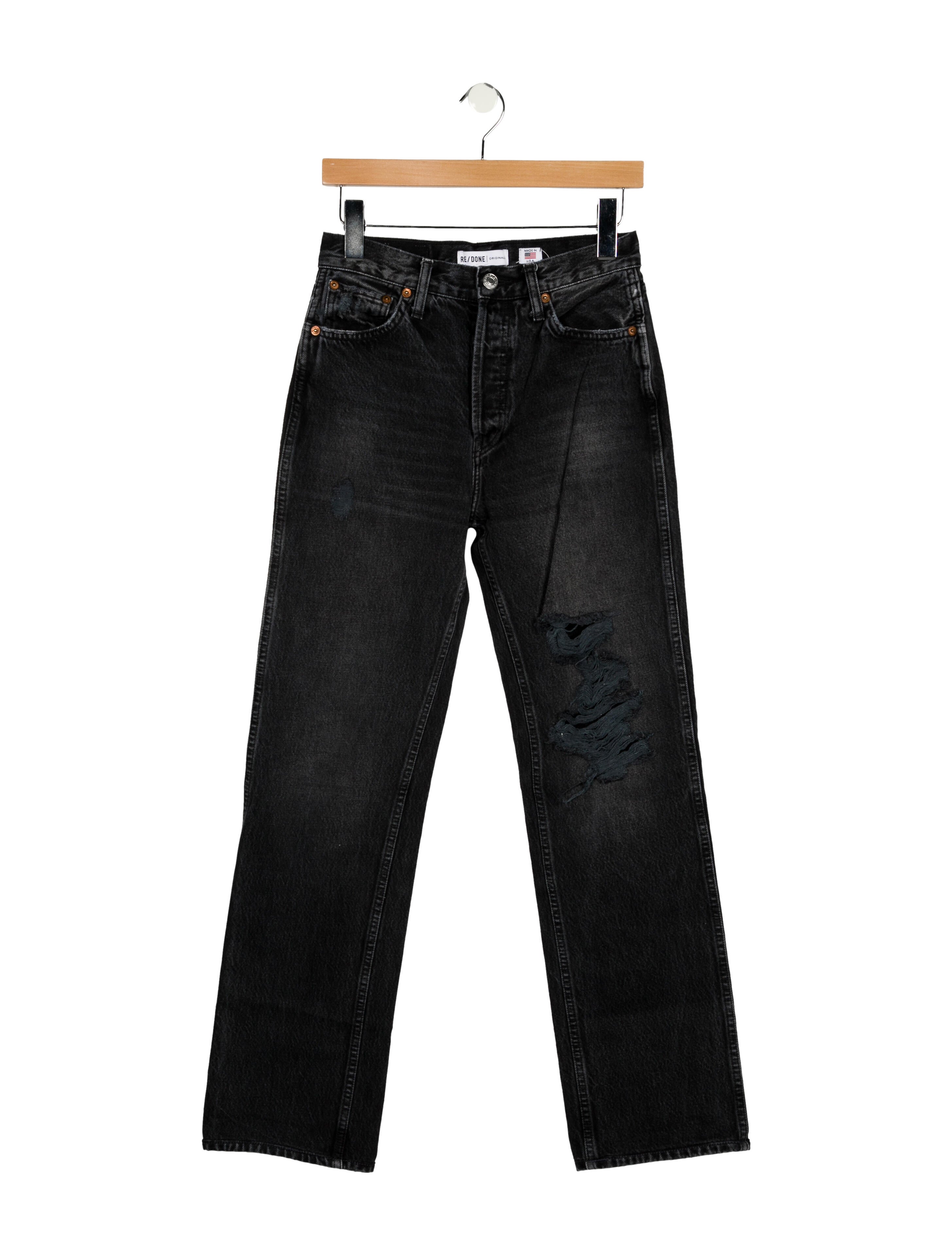 RE/DONE High-Rise Straight Leg Jeans