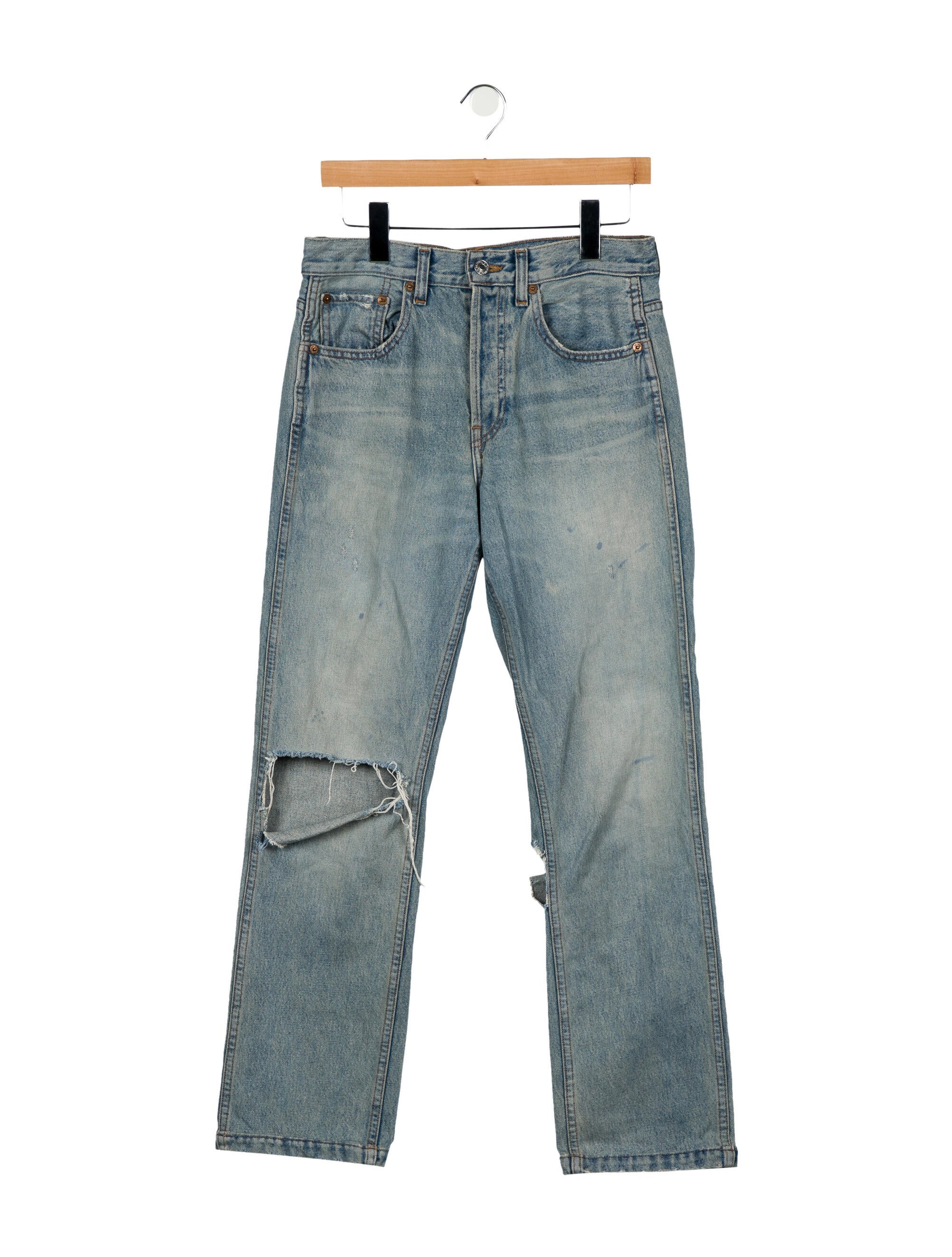RE/DONE High-Rise Straight Leg Jeans