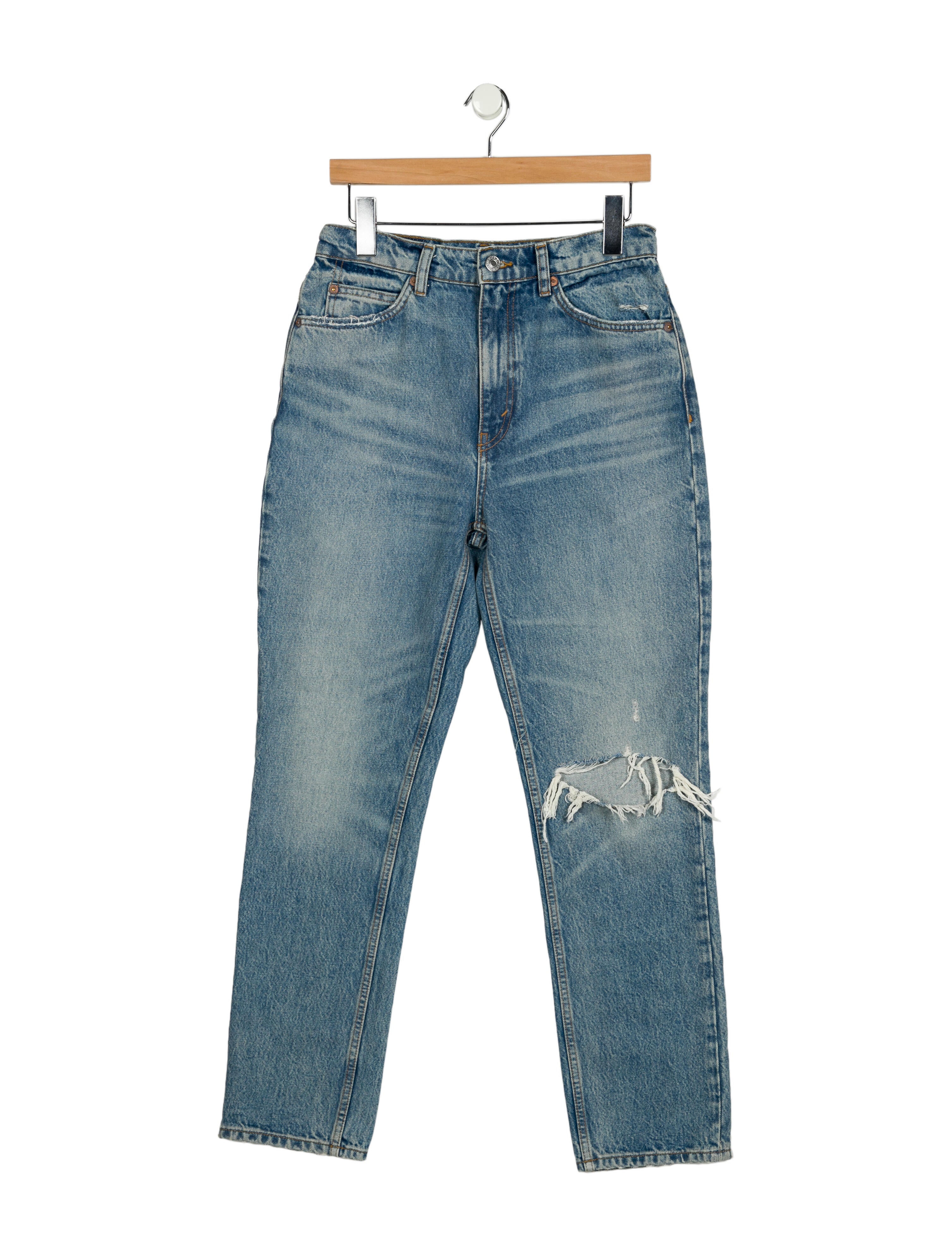 RE/DONE High-Rise Straight Leg Jeans