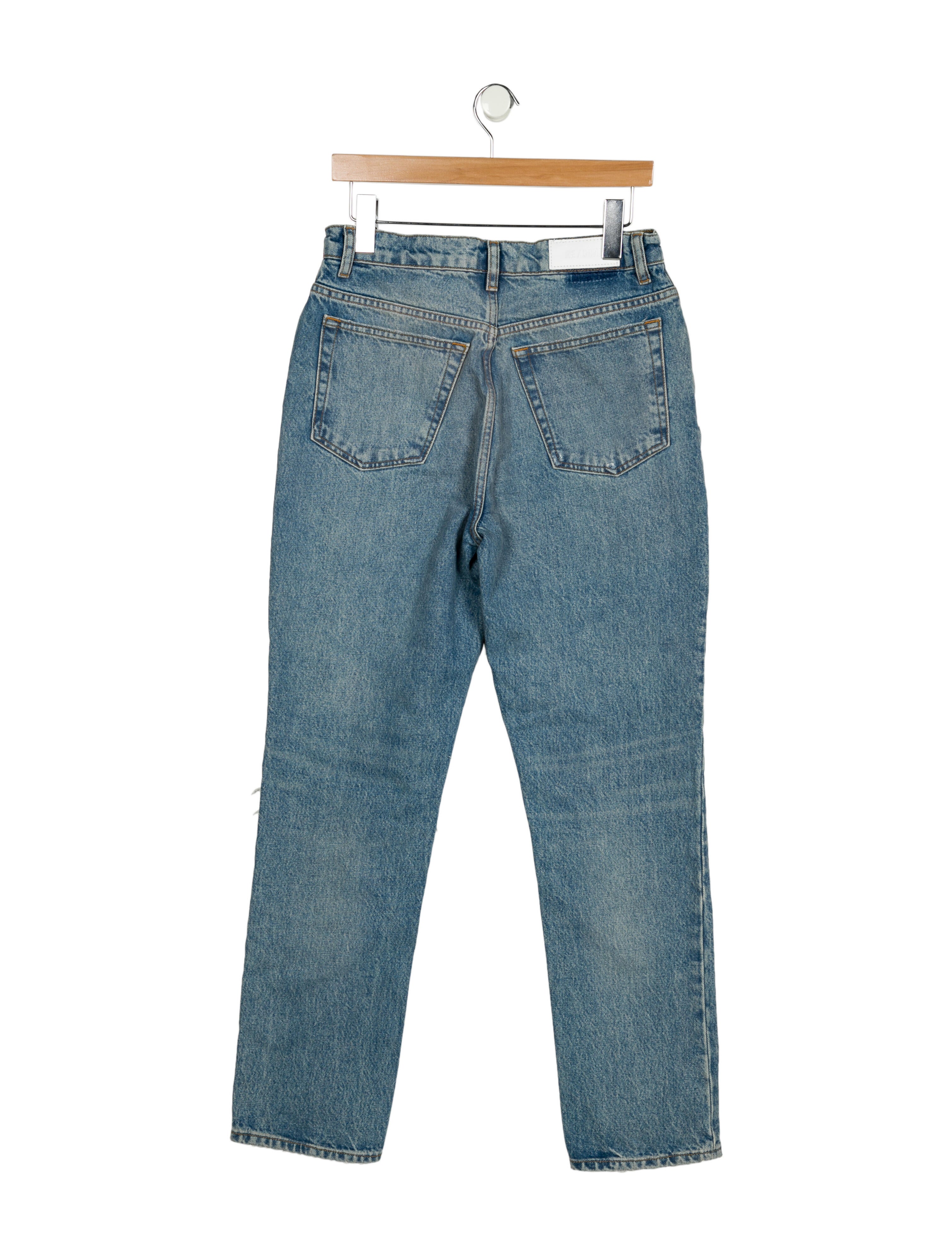 RE/DONE High-Rise Straight Leg Jeans