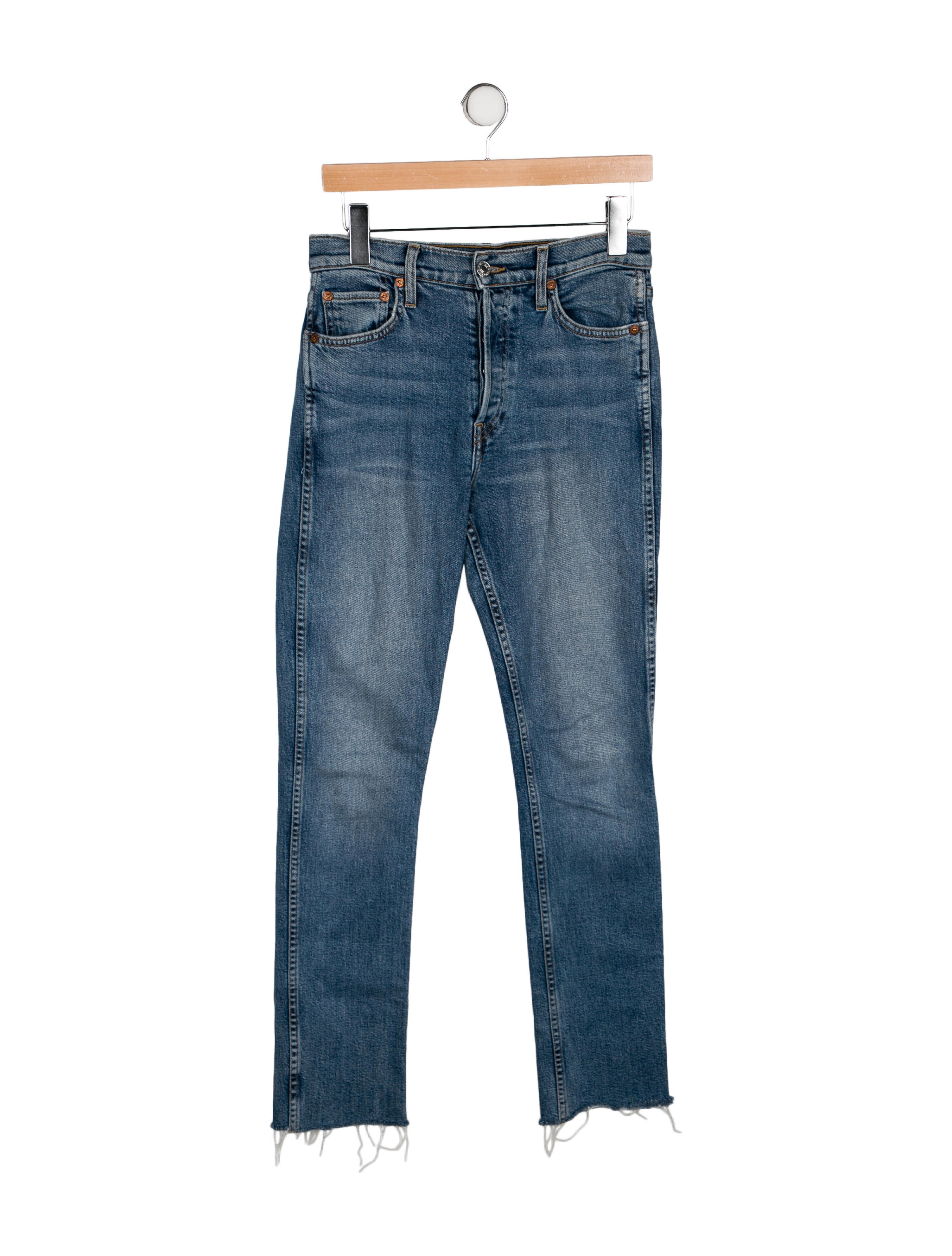 RE/DONE High-Rise Straight Leg Jeans