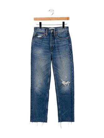 RE/DONE High-Rise Straight Leg Jeans
