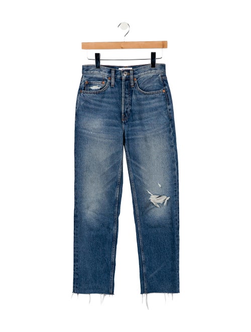 RE/DONE High-Rise Straight Leg Jeans