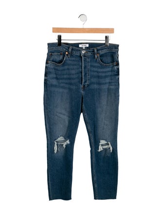 RE/DONE High-Rise Straight Leg Jeans