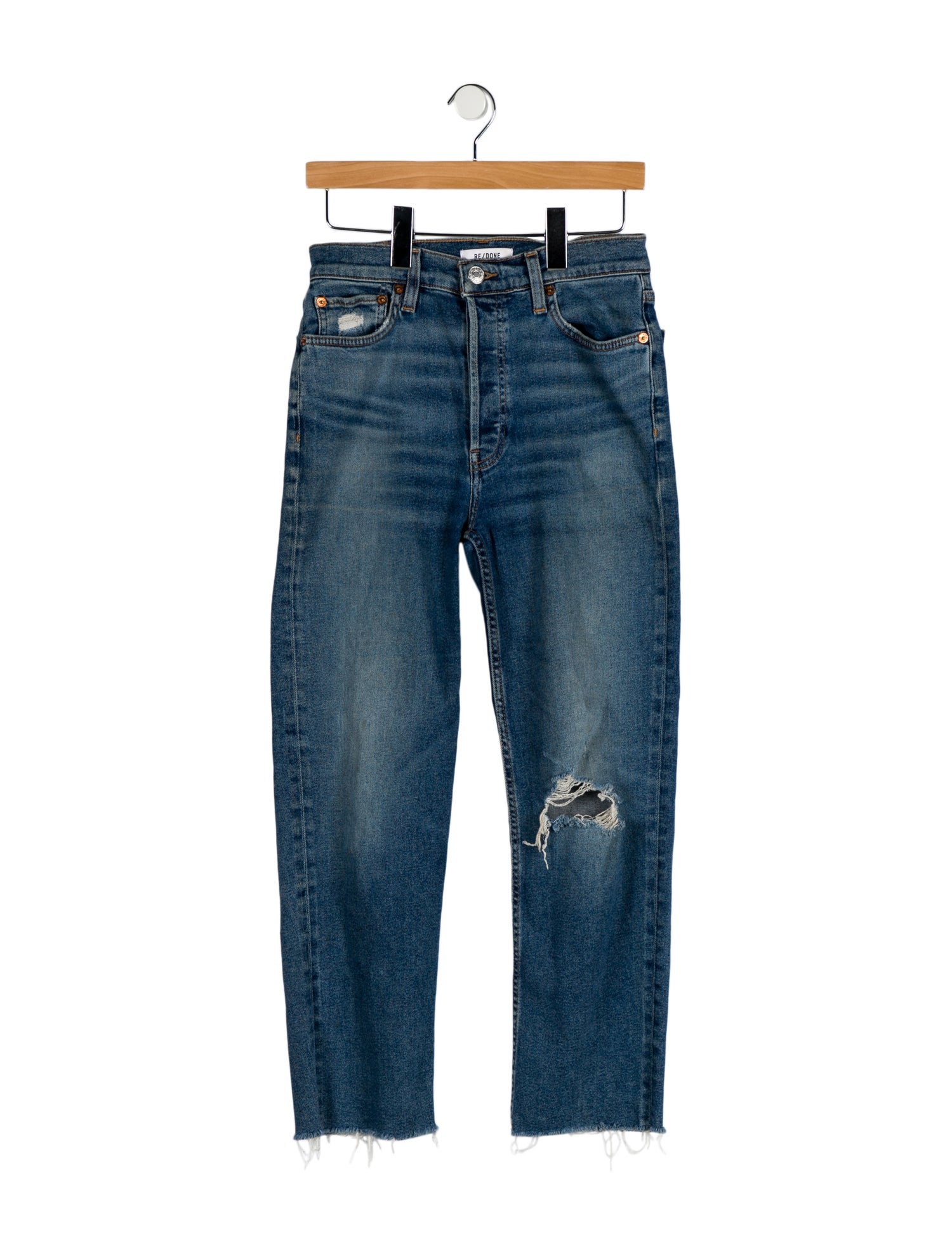 RE/DONE High-Rise Straight Leg Jeans