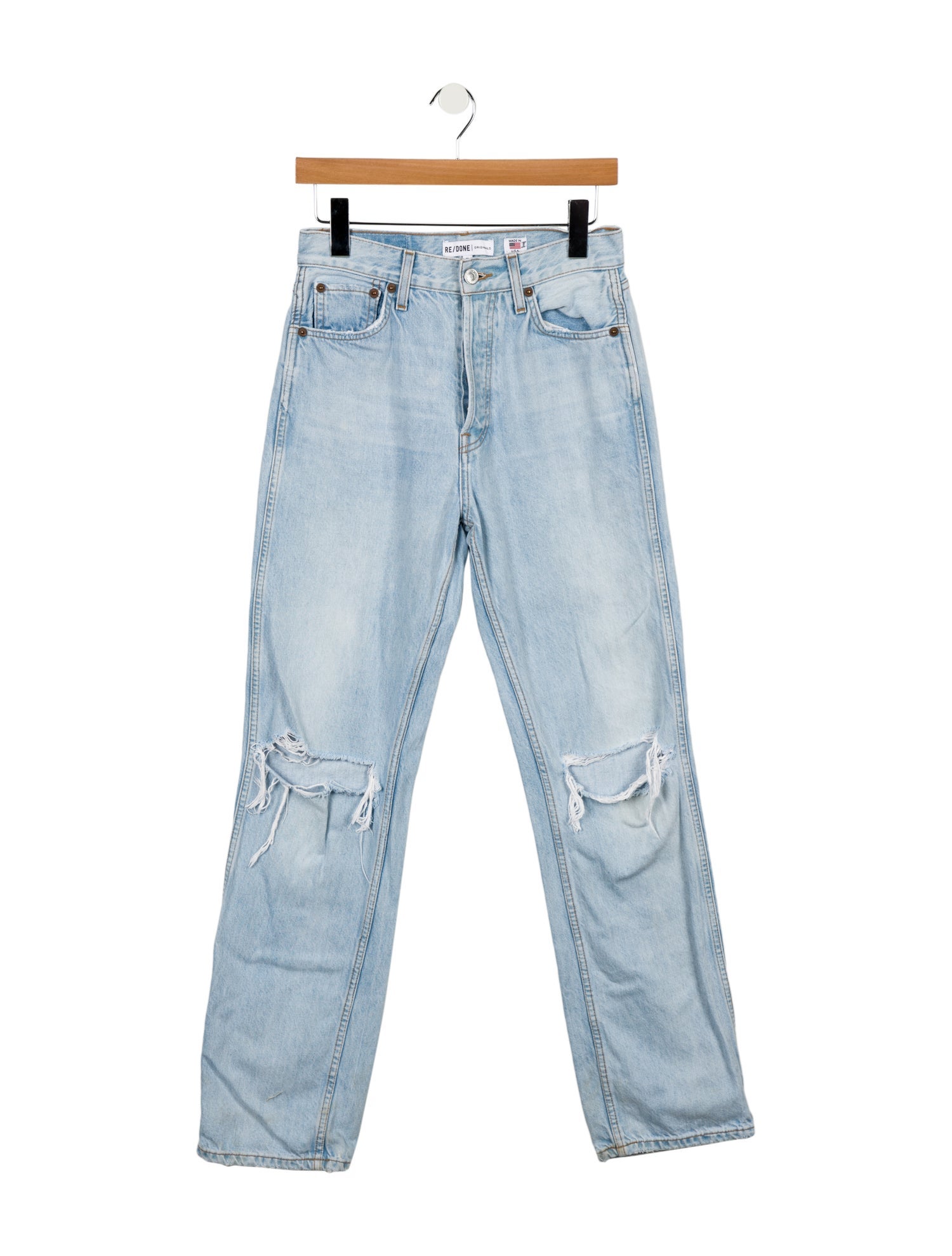 RE/DONE High-Rise Straight Leg Jeans