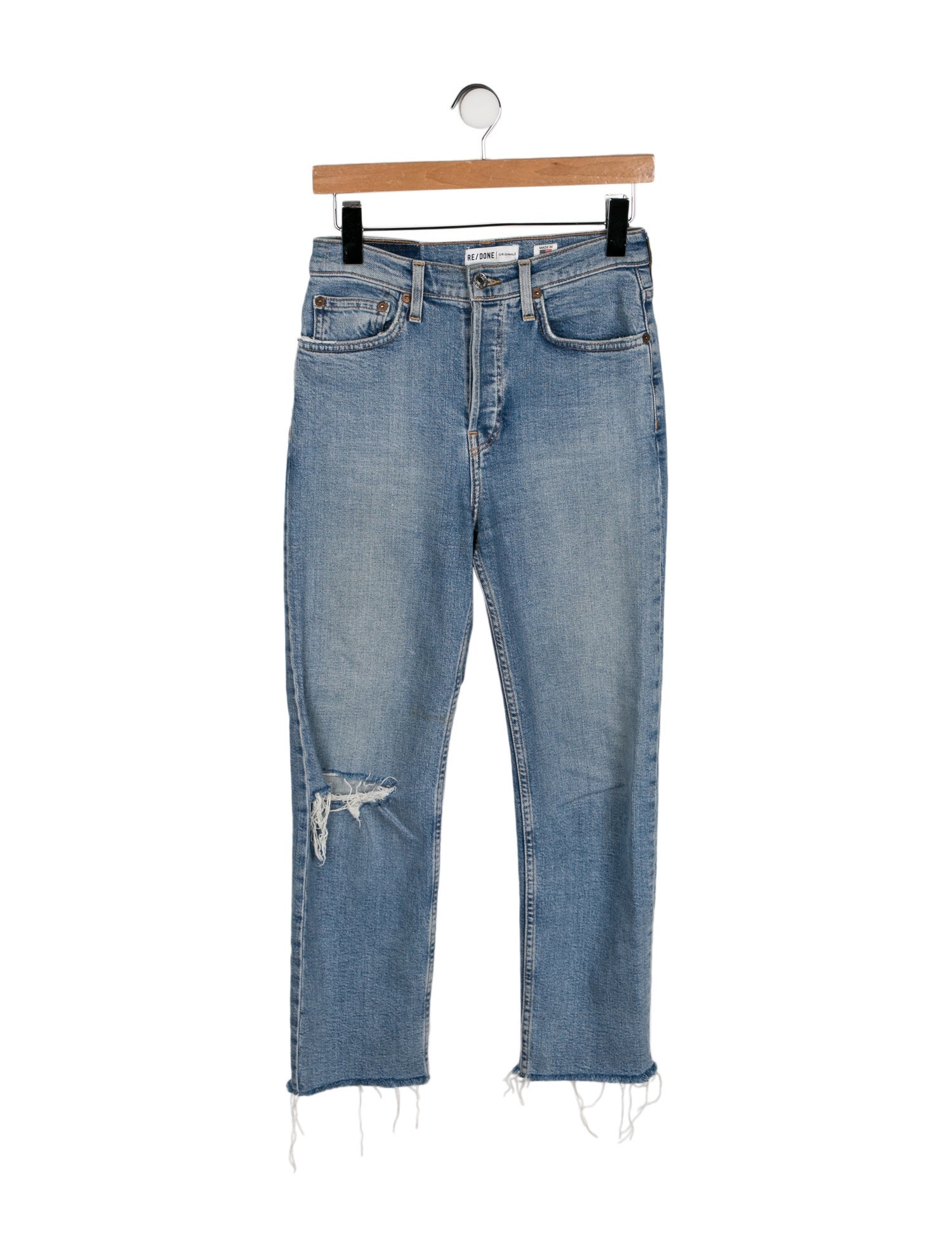 RE/DONE High-Rise Straight Leg Jeans
