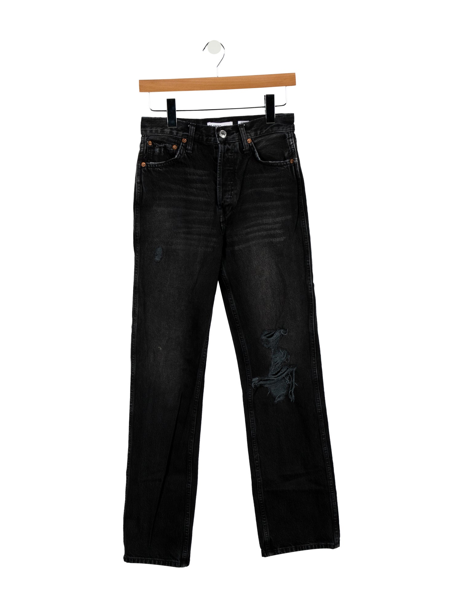 RE/DONE High-Rise Straight Leg Jeans