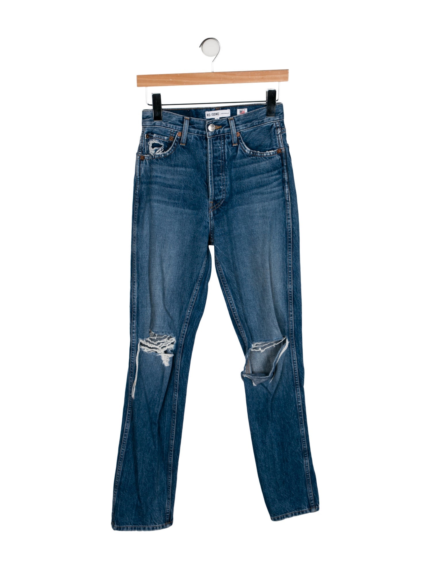 RE/DONE High-Rise Straight Leg Jeans