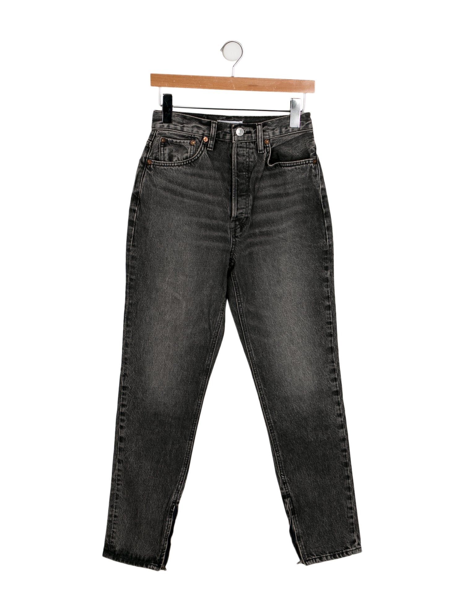 RE/DONE High-Rise Straight Leg Jeans