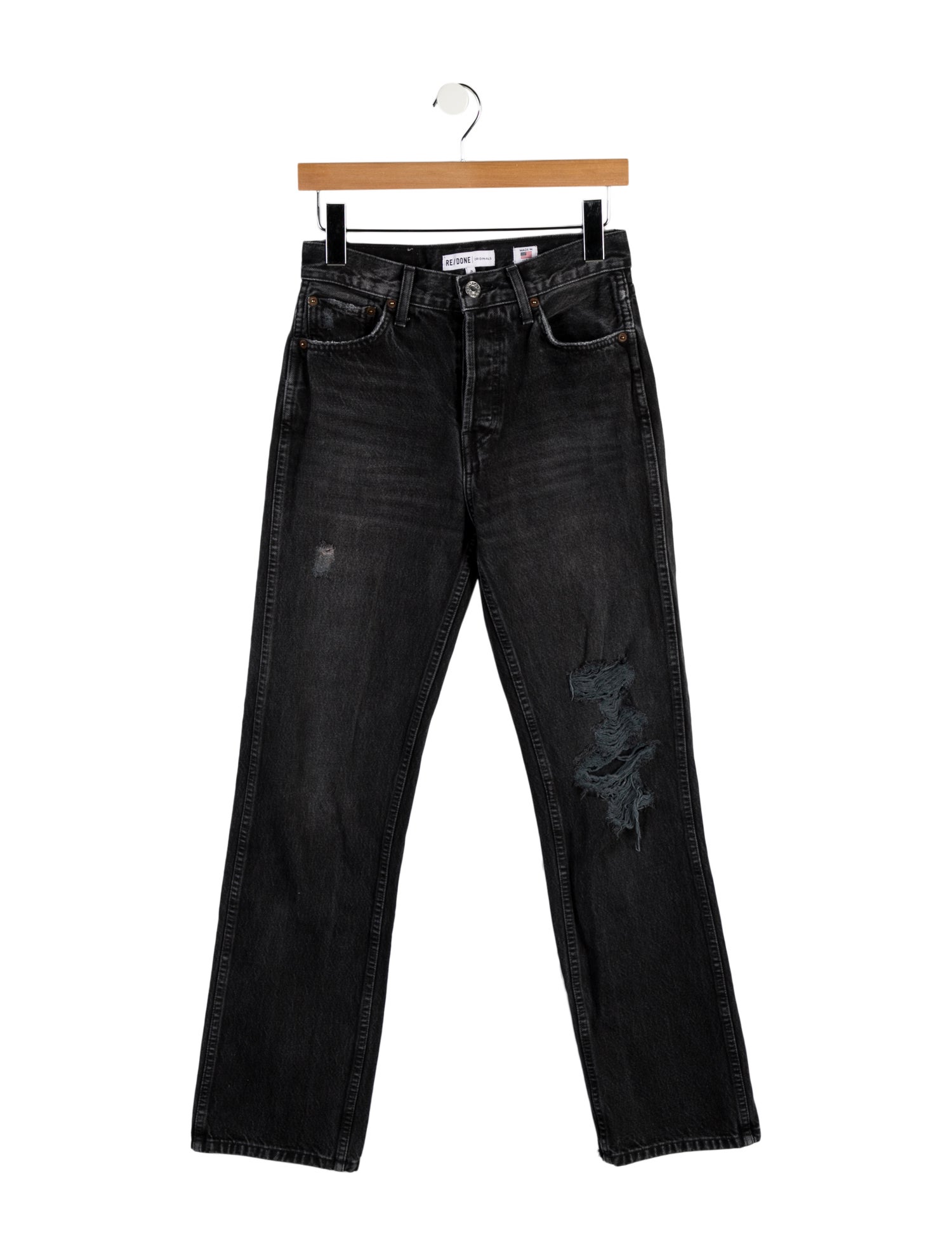 RE/DONE High-Rise Straight Leg Jeans